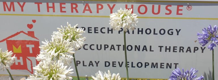 My Therapy House sign with flowers